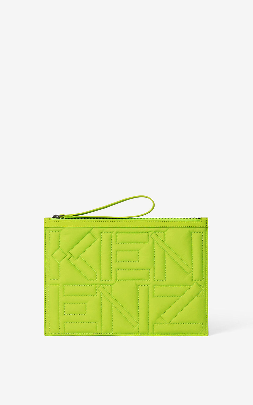 Kenzo Arctic nylon クラッチバッグ メンズ ライト緑 - UKHJZV728